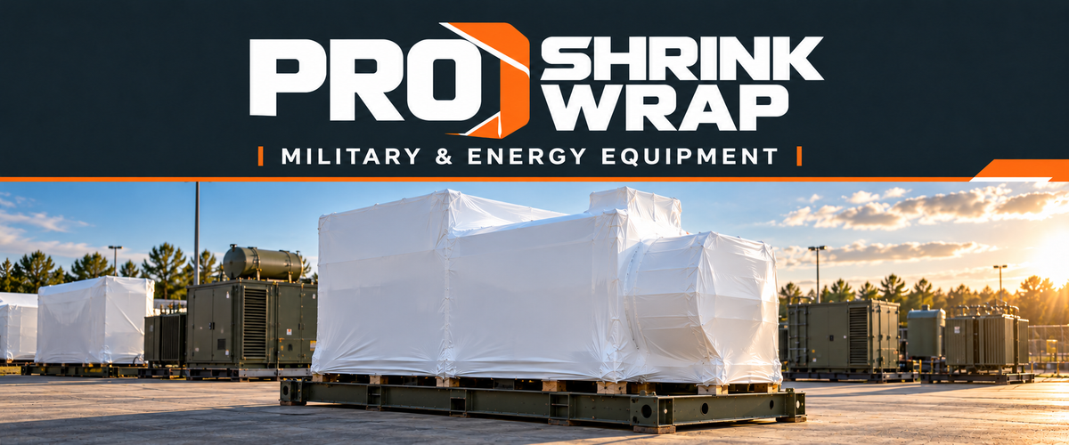 Pro Shrink Wrap military & energy equipment service illustration banner